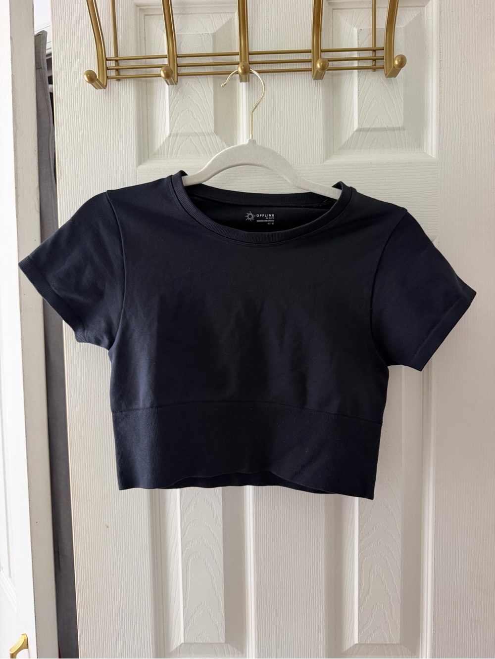 Classic Black Crop Tee by OFFLINE